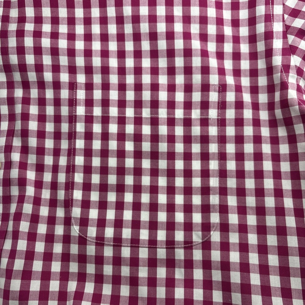 Charles Tyrwhitt Weekend Shirt Mens XL  Magenta White Check Classic Fit Non Iron - Picture 5 of 10